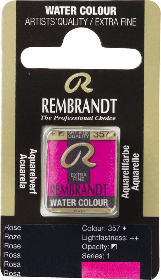 Rembrandt water colour napje Rose (357)