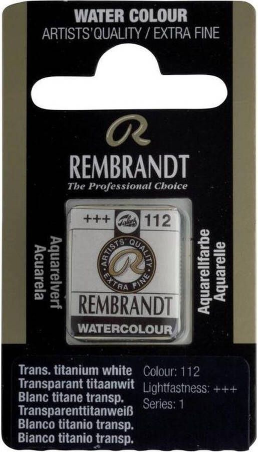 Rembrandt water colour napje Trans. Titanium White (112)