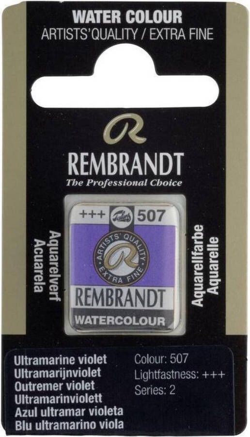 Rembrandt water colour napje Ultramarine Violet (507)