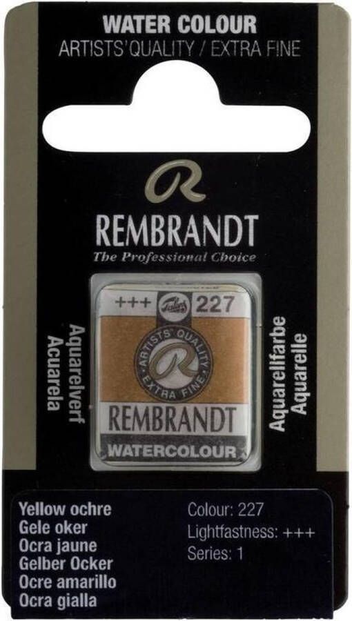 Rembrandt water colour napje Yellow Ochre (227)