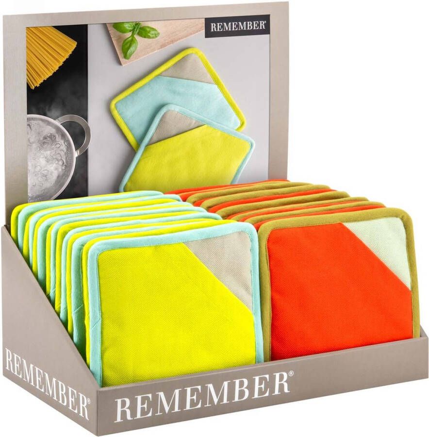 Remember Pannenlap Lemon Set van 2 Stuks Katoen Multicolor