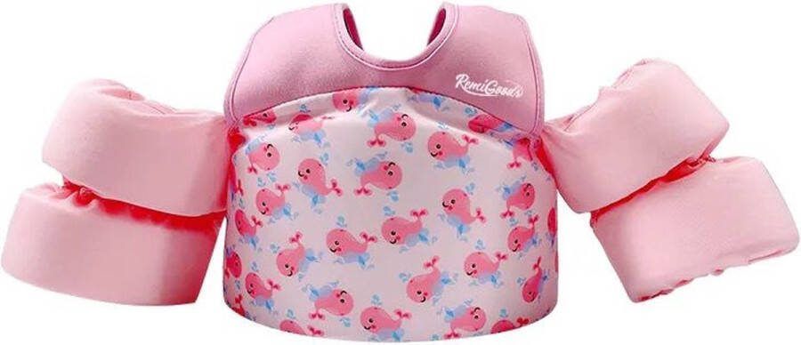RemiGoods Zwemvest Kinderen Puddle Jumper Deluxe 15 tot 35 kg 2 tot 6 jaar Zwembandjes Zwemvest kind Reddingsvest Roze