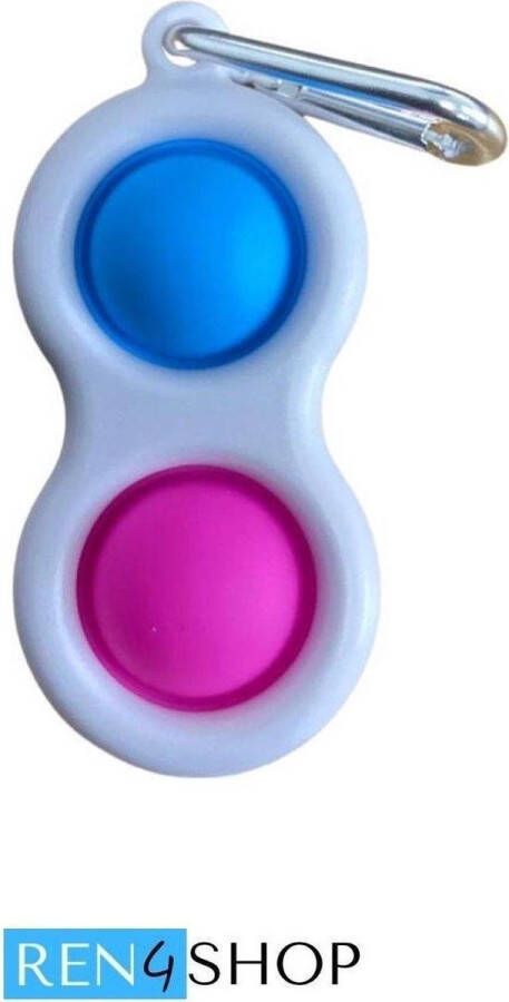 Ren4Shop© Simple Dimple Fidget Toys Pop It Blauw en Roze Stress verlagend Gezien op TikTok!