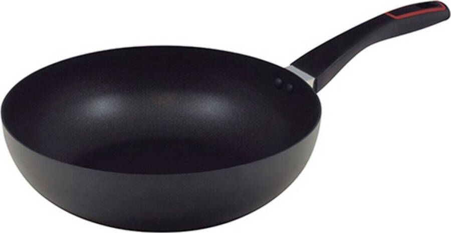 Renberg Wokpan Zwart black Gehard aluminium (Ø 28 cm)