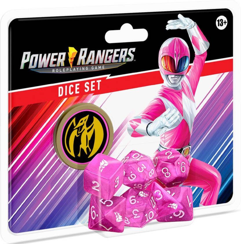 Renegade Game Studios Power Rangers: RPG Dice Set Pink Dobbelstenenset