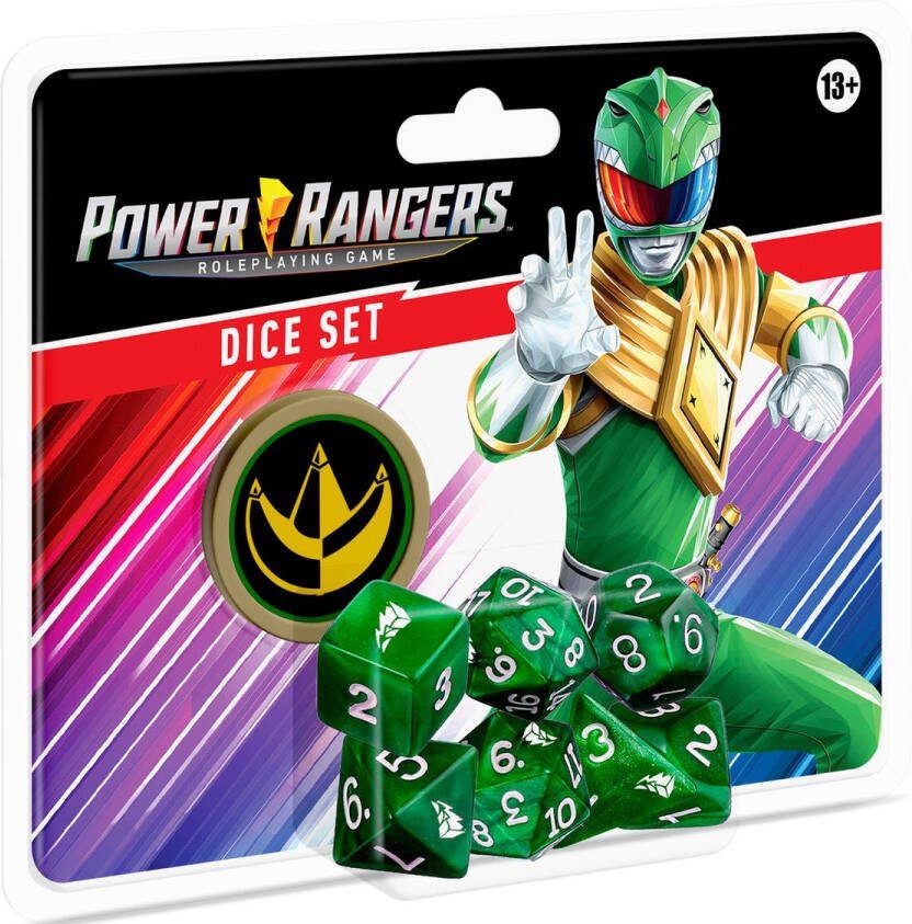 Renegade Games Studios Power Rangers: RPG Dice Set Green Dobbelstenenset Renegade Game Studios