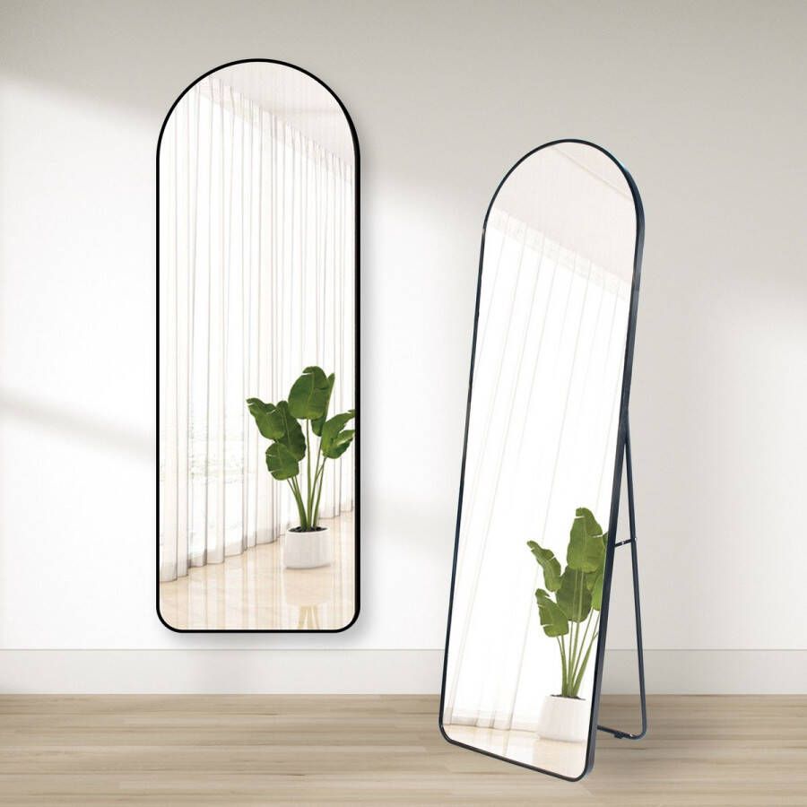 Renewa Gallery RG Paris Passpiegel – Zwart – Arch – Wandspiegel Minimalistisch – Industrieel 2024 model Spiegel staand Spiegel Hangend