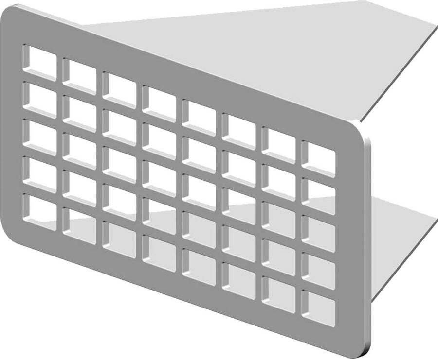 RenoFix Renovatierooster – Ventilatierooster voor gevels en kruipruimtes – Gevelrooster van RVS – Makkelijke montage – Stijlvolle uitstraling Zilver