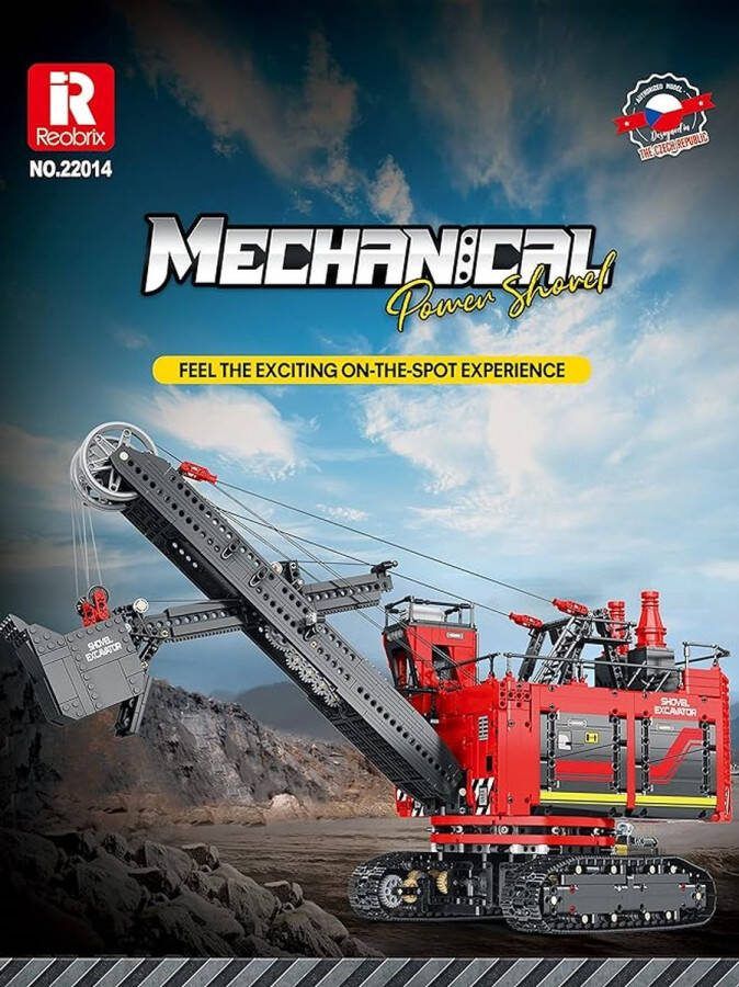 ReoBrix 22014 2968Pcs 2.4G Monteren Moc Touw Schop Graafmachine