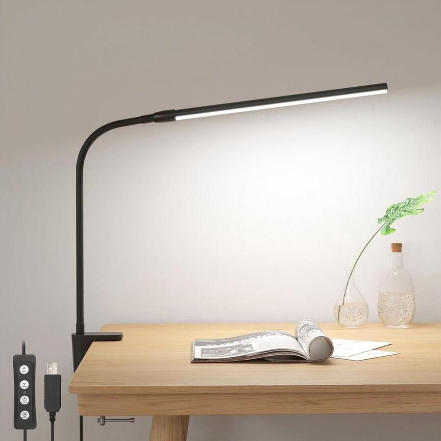 Reproducts Lepro Daglichtlamp Hobby Bureaulamp Dimbaar Daylight Lamp met 3 Kleurmodi Zwart