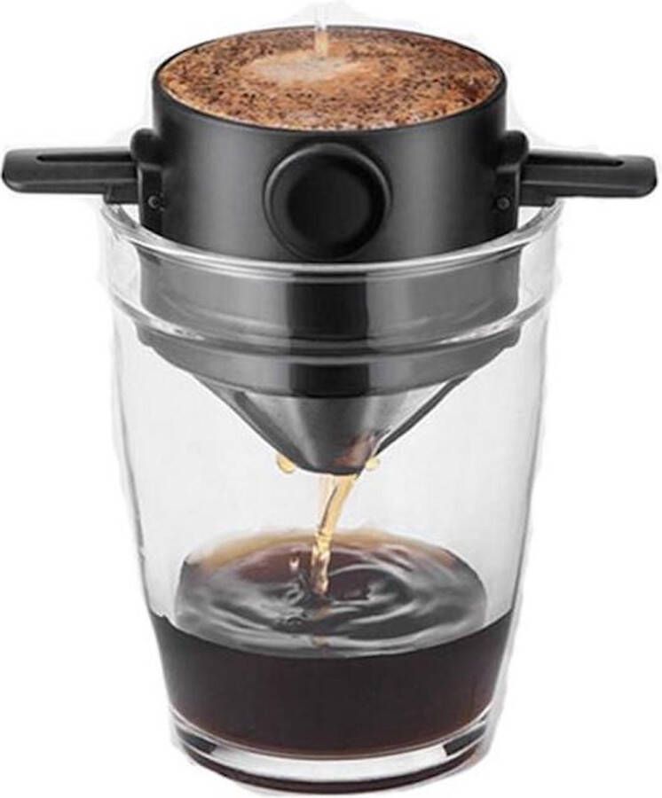 Repus Koffie Filter To Go Filterhouder Thee Zeef Herbruikbaar Duurzaam Reizen Kamperen Kantoor Thuis Zwart
