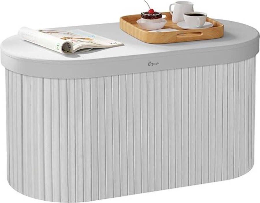 Reseau goods Dekenkist – Opbergkist Binnen – Zitbank Met Opbergsysteem – Kist Met Deksel – Speelgoedkist Voor Kinderen – Voor Slaapkamer & Woonkamer – Grijs