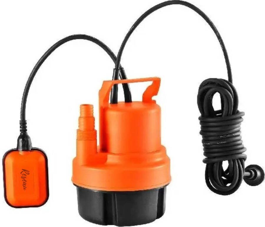 Reseau goods Dompelpomp Vuil Water Vlakzuigpomp Dweilpomp met ingebouwde vlotter Vlakzuiger Kelderwater 6000 L H Oranje