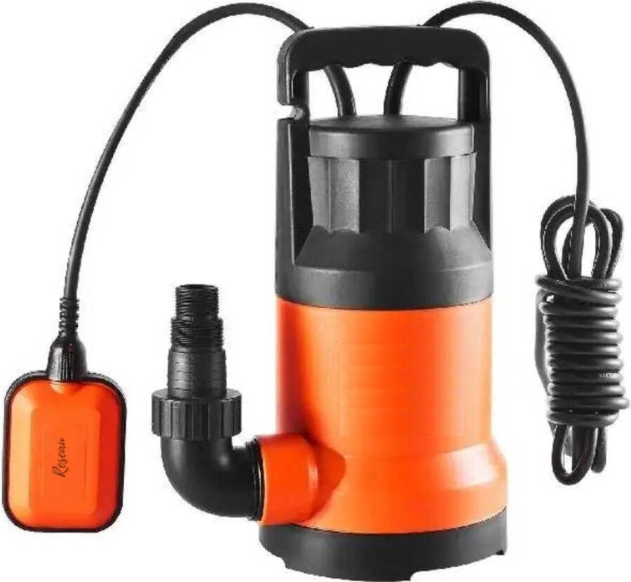 Reseau goods Dompelpomp Vuil Water Vlakzuigpomp Dweilpomp met ingebouwde vlotter Vlakzuiger Kelderwater 9500 L H Oranje