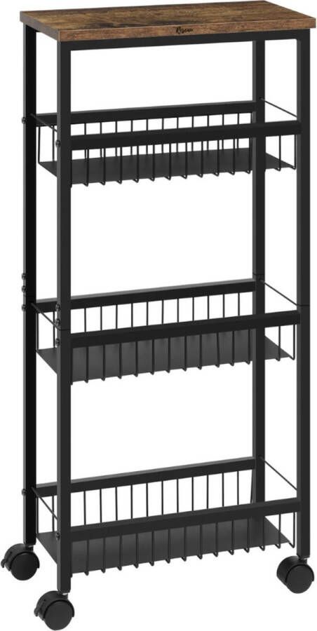 Reseau goods Wijnrek Wijnkast Staand Barkast Wijnrekken Drankkast -Stapelbaar & Industrieel 40X87X20 Cm Metaal
