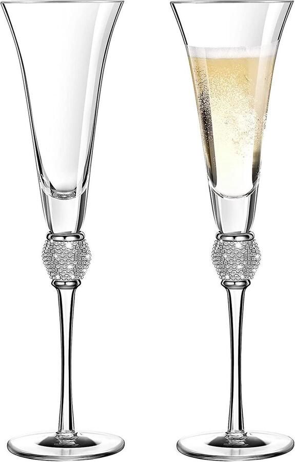 Residencia Interieur Champagneglas Zilver Kristal 200ml