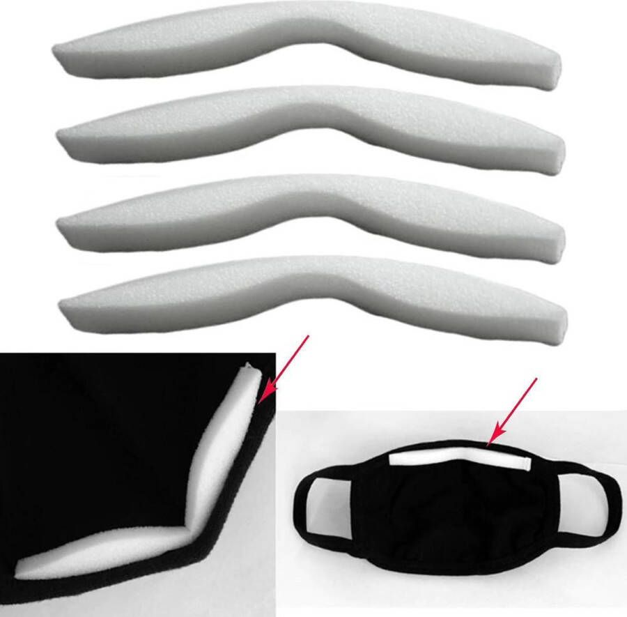 Respirator Neuspad 3D 20 stuks ZONDER mondmaskers vermindering condens voor brildragers wit