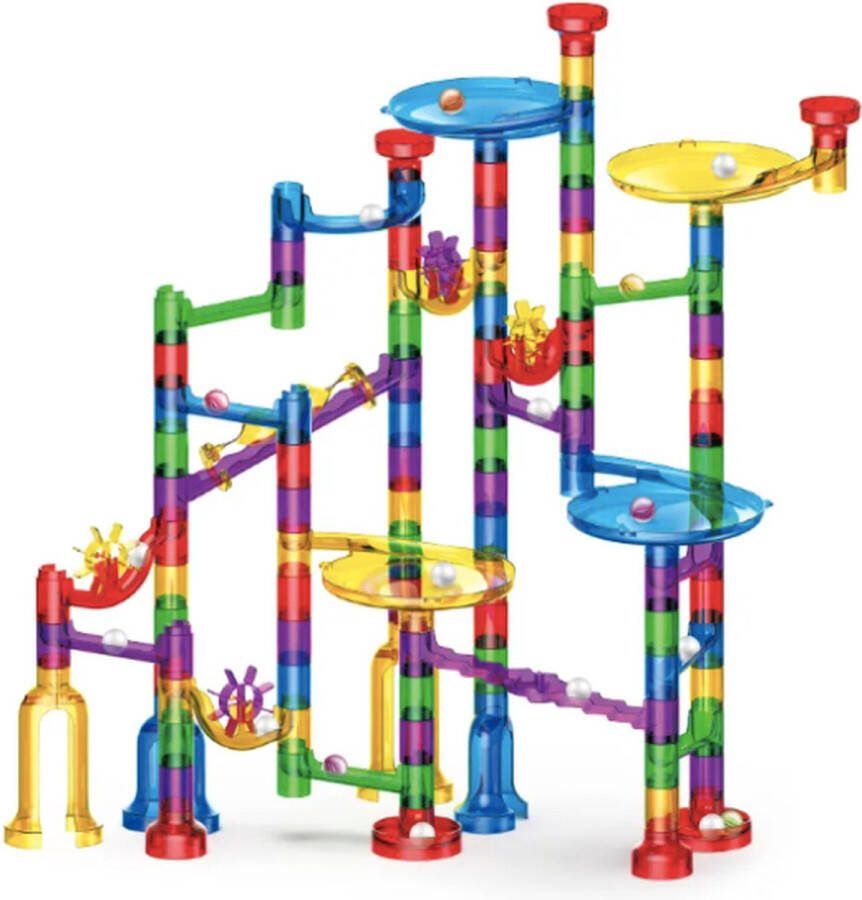 Ressulp Magnetic Tiles Knikkerbaan 130 stuks Glow in the Dark Magnetisch Speelgoed Constructie speelgoed Magnetische tegels Montessori speelgoed Magnetic toys Magnetische bouwstenen Speelgoed Kinderen Bouwstenen Marble Run Knikkers