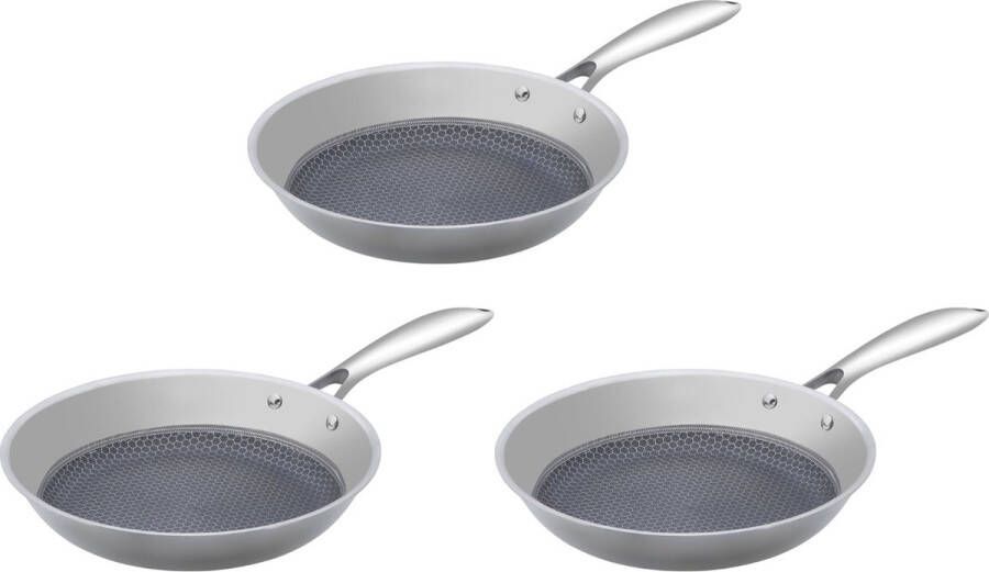 Resto Kitchenware Koekenpannenset Altair ø 24 + 26 + 28 cm Inductie en alle andere warmtebronnen