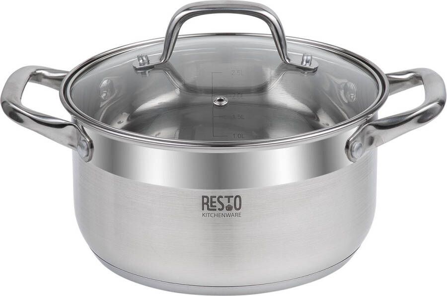 Resto Kitchenware Libra Braadpan Kookpan RVS 3 6 liter