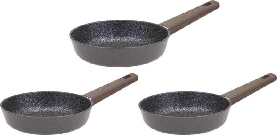 Resto Kitchenware Koekenpannenset Vela ø 24 + 26 + 28 cm Inductie koekenpannen