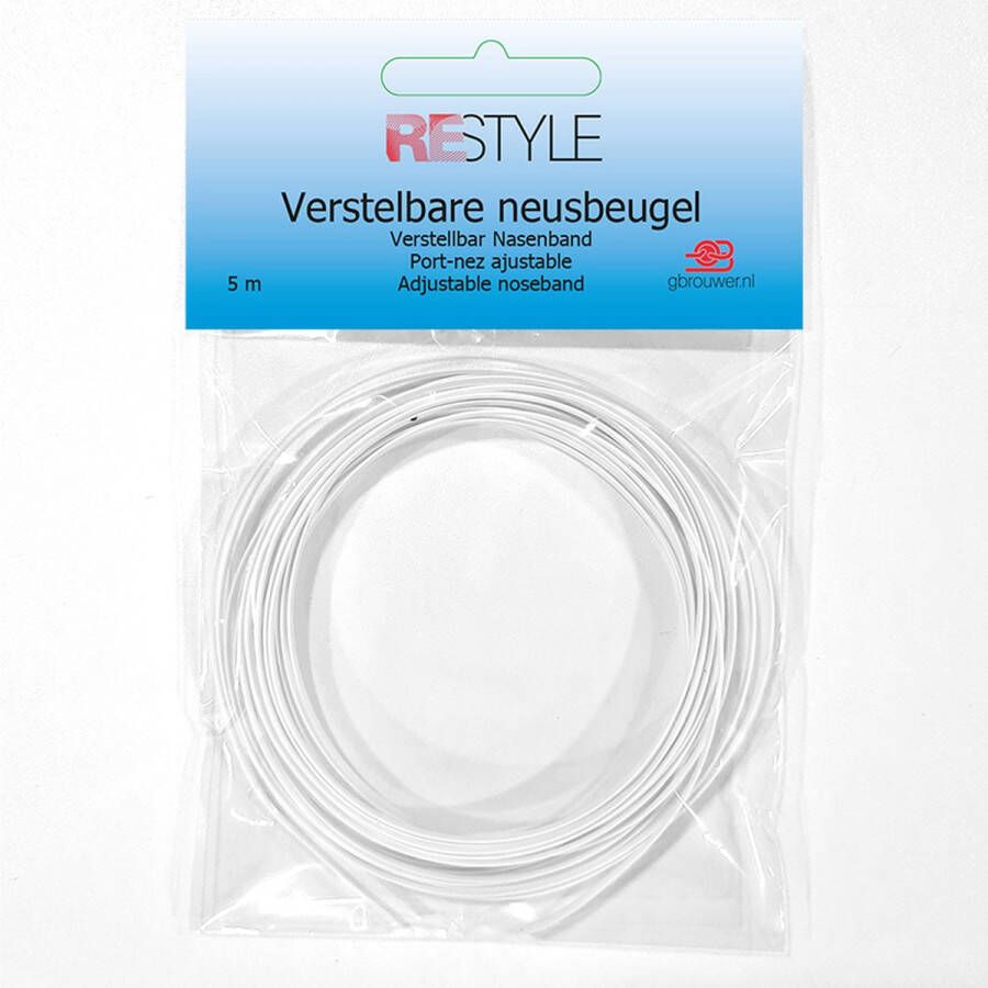 Restyle Flexibel neusband 5 meter voor mondkapjes