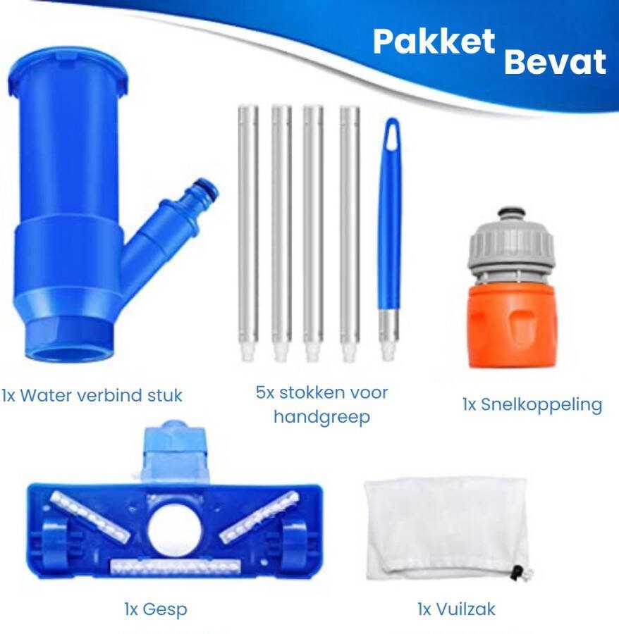 ReTrend Zwembad Stofzuiger Geschikt voor alle zwembaden Zwembadstofzuiger Blauw Zwembad Onderhoud Zwembadreiniger