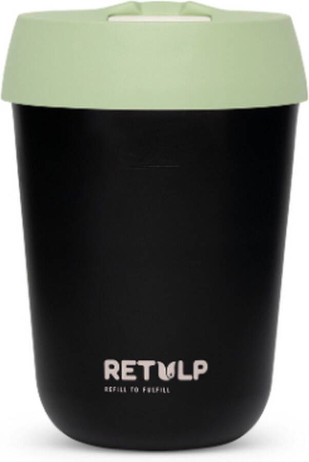 Retulp Travel Cup Koffiebeker to go 275 ml Black & Green