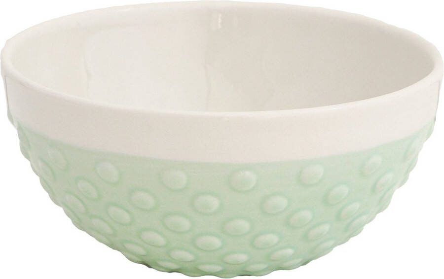 Return to Sender Kom Ø 12 cm lichtgroen met bubbelmotief soepkom saladekom