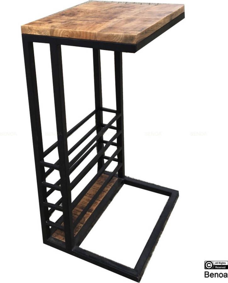 Reuring wonen & living Reuring wonen Laptoptafel slider Bijzettafel mangohout