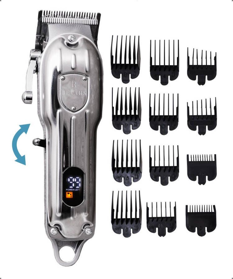 Revahs Professionele Draadloze Tondeuse Baardtrimmer & Hoofdhaar inclusief Travel Bag Tondeuses Snor Tondeuses Mannen Hair Clipper & Haartrimmer Reistas
