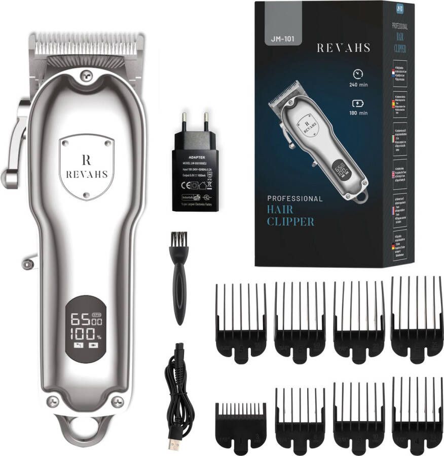 Revahs Clipper One Professionele Draadloze Tondeuse 7200 rpm Cheveux Haar Trimmer Mannen Hoofdhaar Hair Clipper Scheermachine Heren Haartondeuse