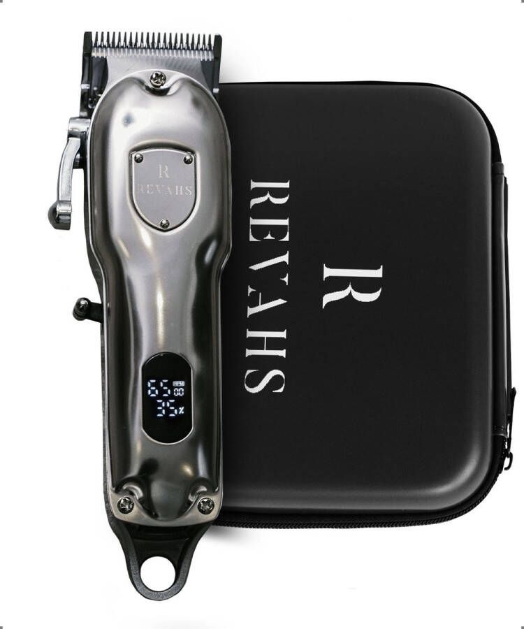 Revahs Professionele Draadloze Tondeuse en Baardtrimmer Hoofdhaar Mannen Baarden en Snorren Hair Clipper en Haartrimmer Tondeuse Cheveux Tondeuse Haar 8 Opzetkammen