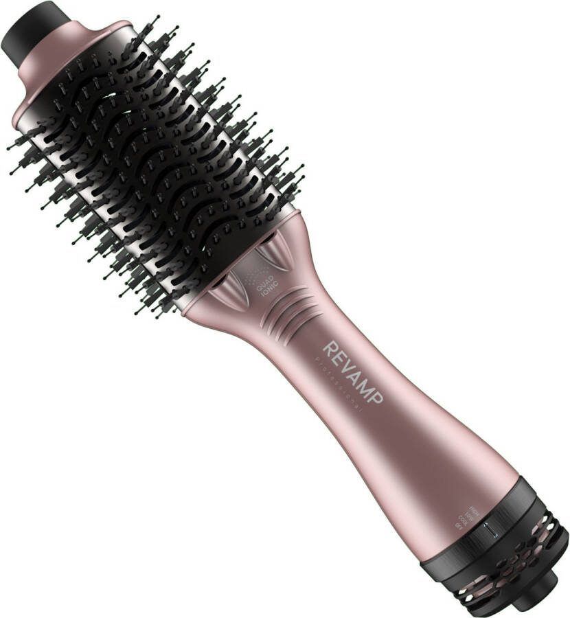 Revamp Perfect Blow Dry Föhnborstel met ionische en keramische technologie Soepele en flexibele haarborstels Volume- en droogborstel in 1 Ø 50 MM Rose gold