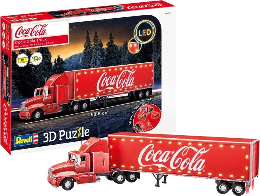 Revell 00152 Coca-Cola Truck & Trailer LED Edition 3D Puzzel