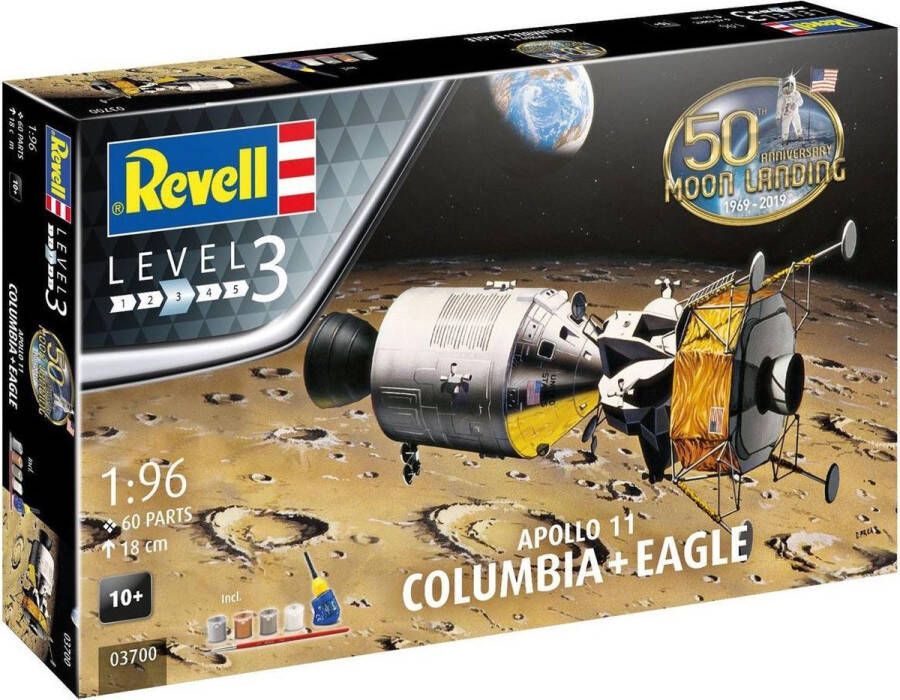 Revell 1:96 03700 Apollo 11 Columbia & Eagle Gift Set Plastic Modelbouwpakket