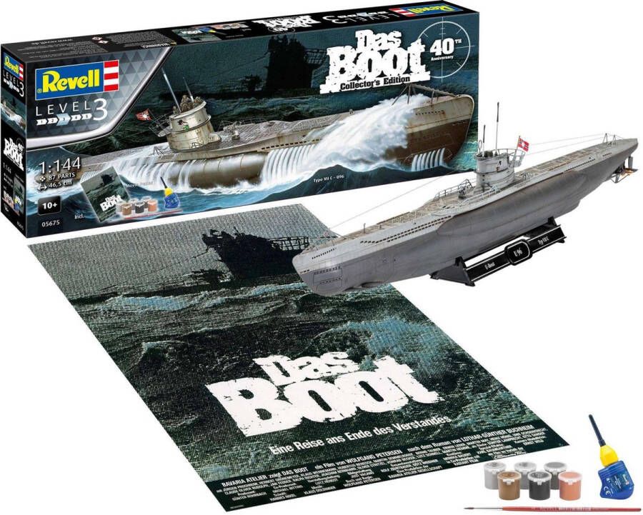 Revell 1:144 05675 Das Boot Collector's Edition 40th Anniversary Gift Set Plastic Modelbouwpakket