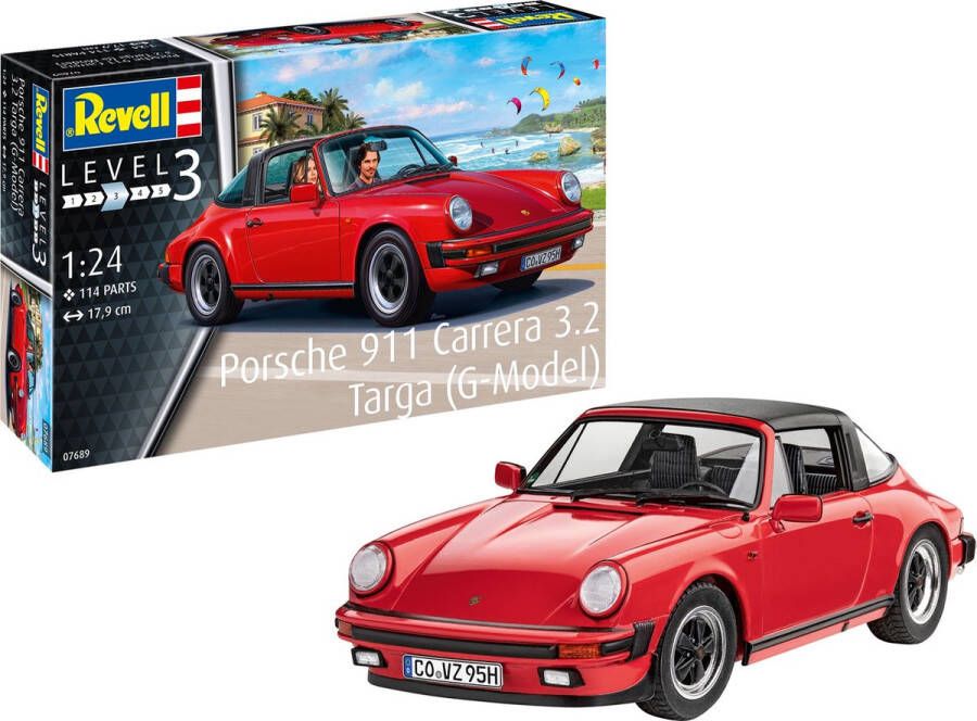 Revell 1:24 07689 Porsche 911 G Model Targa Car Plastic Modelbouwpakket