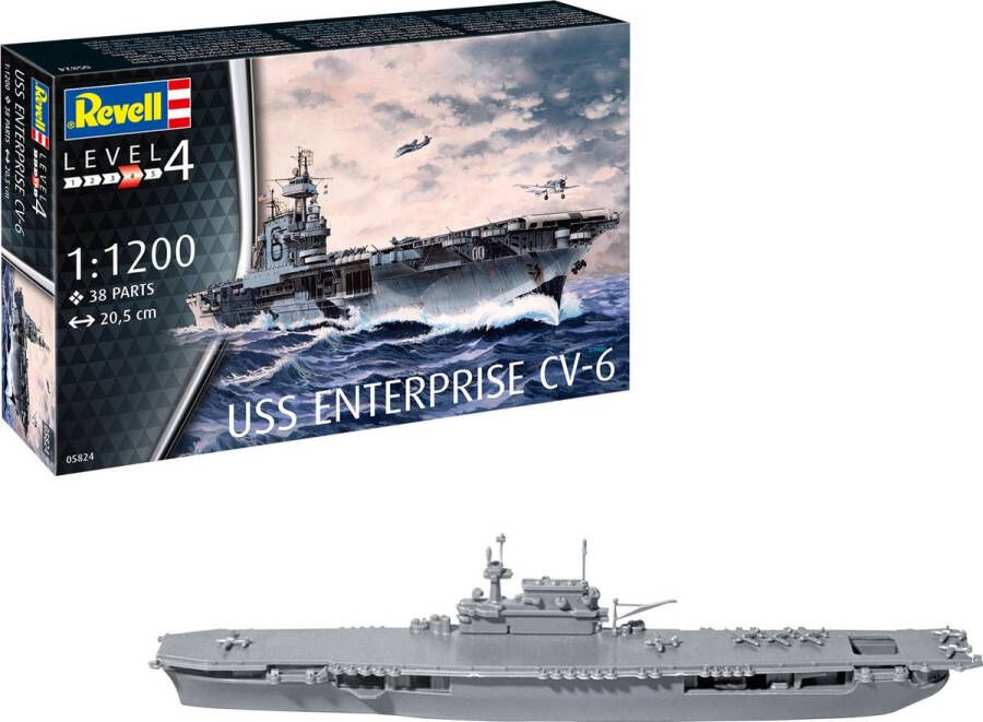 Revell 1:1200 05824 USS Enterprise CV-6 Ship Plastic Modelbouwpakket