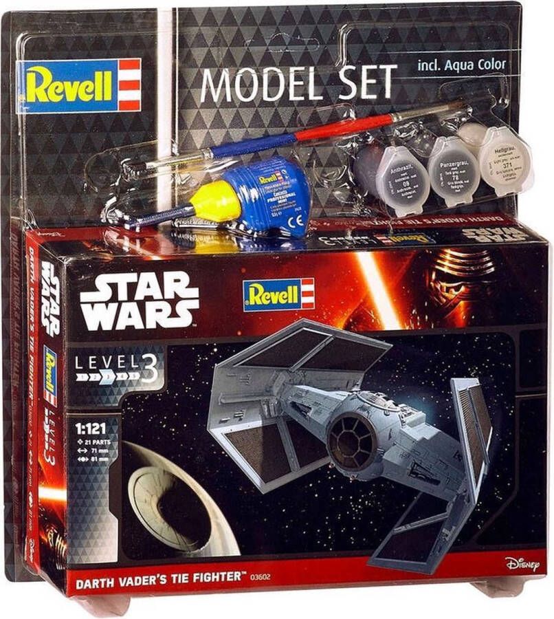 Revell 1:121 63602 Star Wars Darth Vaders TIE Fighter Model Set Plastic Modelbouwpakket