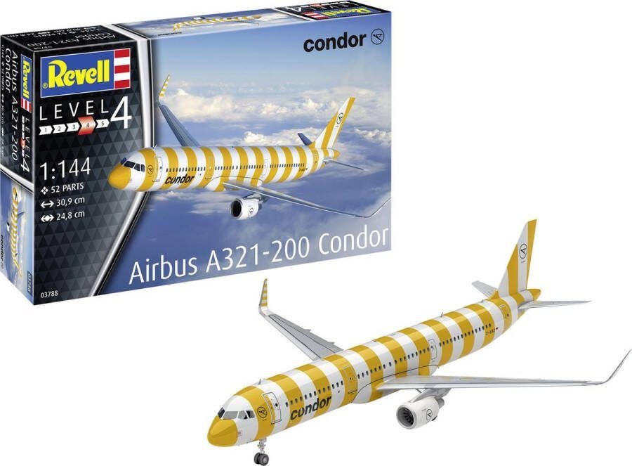 Revell 1:144 03788 Airbus A321-200 Condor Vliegtuig Plastic Modelbouwpakket
