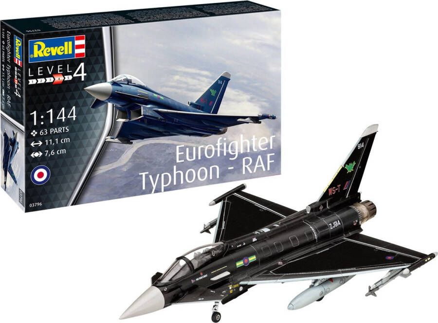 Revell 1:144 03796 Eurofighter Typhoon RAF Straaljager Plastic Modelbouwpakket