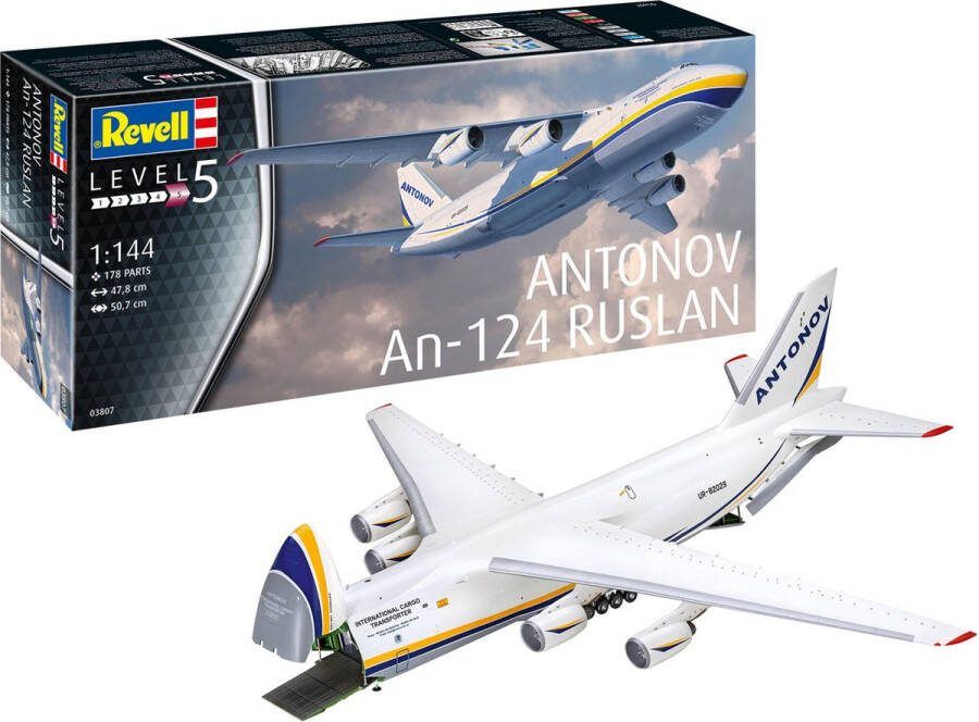 Revell 1:144 03807 Antonov AN-124 Ruslan Plane Plastic Modelbouwpakket