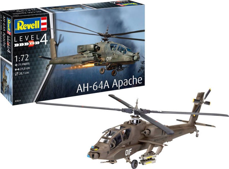 Revell 1:144 03824 AH-64A Apache Heli Plastic kit