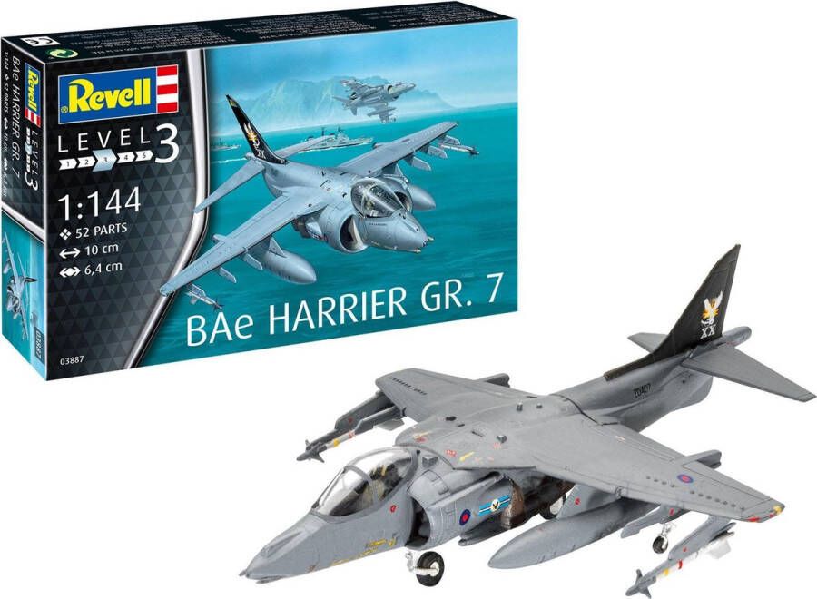 Revell 1:144 03887 Bae Harrier GR.7 Plastic Modelbouwpakket