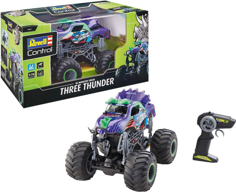 Revell 24556 RV RC Dino Monster Truck Three Thunder RC modelauto voor beginners Elektro Monstertruck