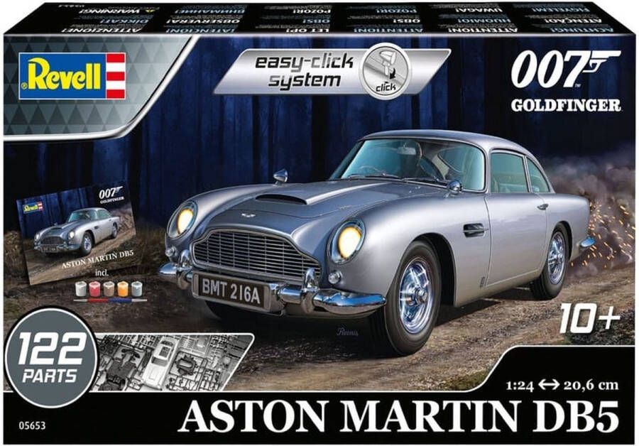 Revell 1:24 05653 James Bond 007 Aston Martin DB5 Easy-Click Geschenkset Plastic Modelbouwpakket