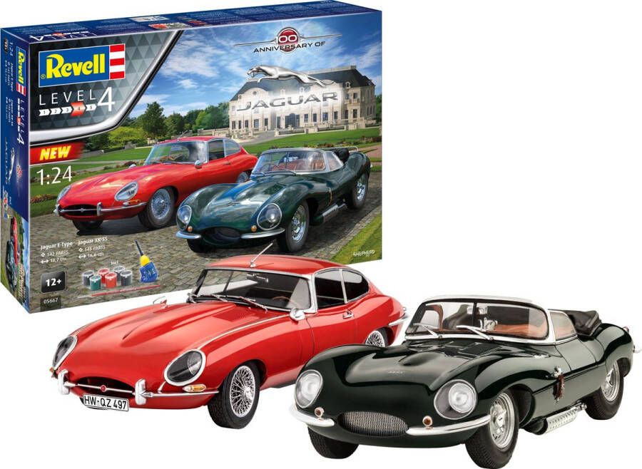 Revell 1:24 05667 Jaguar Cars 100th Anniversary Gift Set Plastic kit