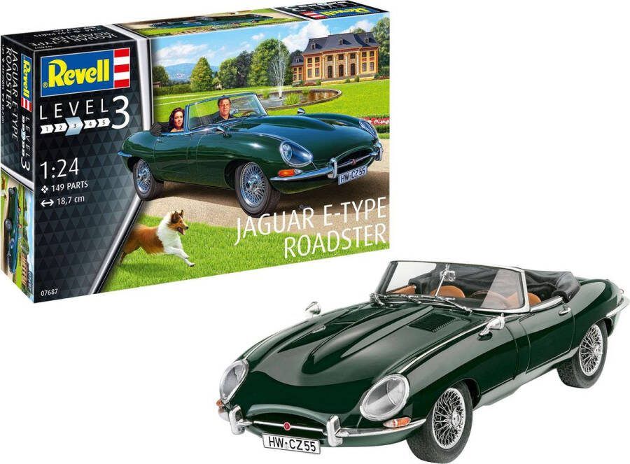 Revell 1:24 07687 Jaguar E-Type Roadster Car Plastic Modelbouwpakket