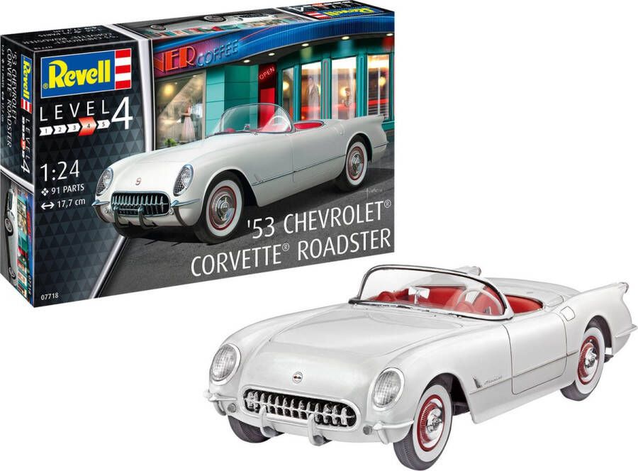 Revell 1:24 07718 1953 Chevrolet Corvette Roadster Car Plastic Modelbouwpakket